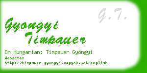 gyongyi timpauer business card